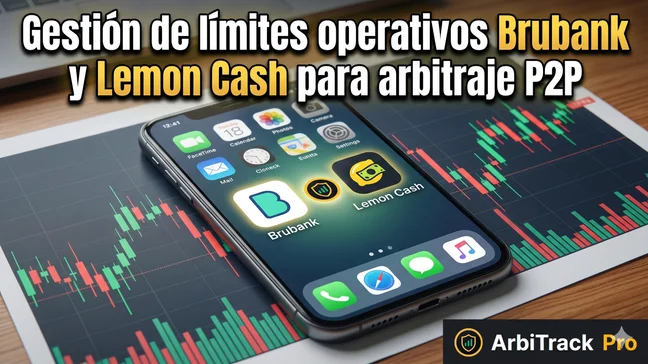 Gestión de límites operativos Brubank y Lemon Cash para arbitraje P2P